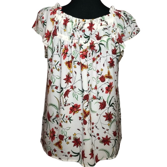 CeCe Floral Print Blouse - Picture 4 of 7